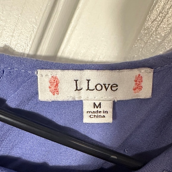 Chic Blue Ruffled Mini Dress - Picture 2 of 6